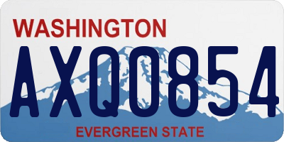 WA license plate AXQ0854