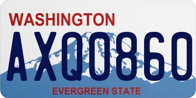 WA license plate AXQ0860