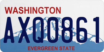WA license plate AXQ0861