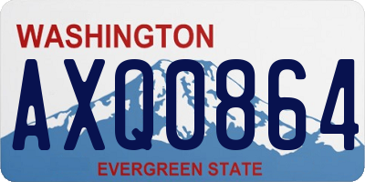 WA license plate AXQ0864