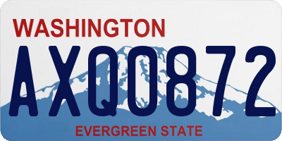 WA license plate AXQ0872