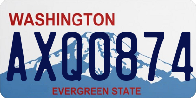 WA license plate AXQ0874