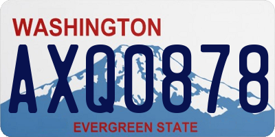 WA license plate AXQ0878