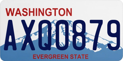 WA license plate AXQ0879