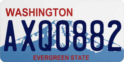 WA license plate AXQ0882