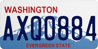 WA license plate AXQ0884