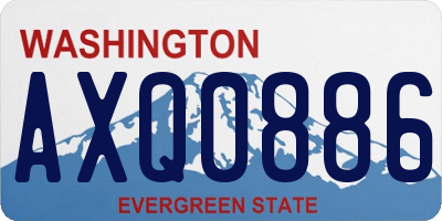 WA license plate AXQ0886