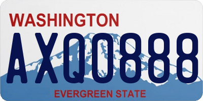 WA license plate AXQ0888