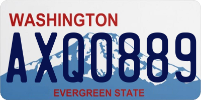 WA license plate AXQ0889