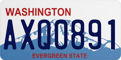 WA license plate AXQ0891