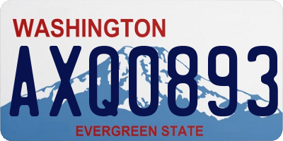 WA license plate AXQ0893