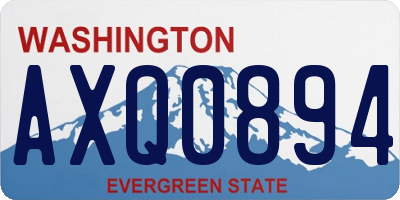 WA license plate AXQ0894