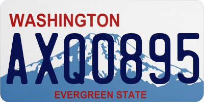 WA license plate AXQ0895