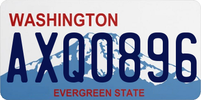 WA license plate AXQ0896