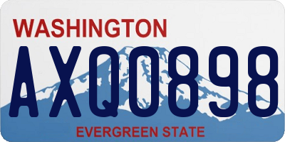 WA license plate AXQ0898