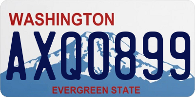 WA license plate AXQ0899