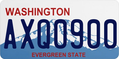 WA license plate AXQ0900