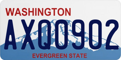 WA license plate AXQ0902