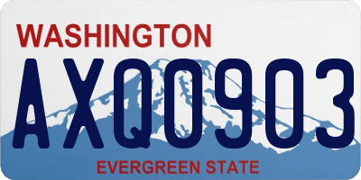 WA license plate AXQ0903
