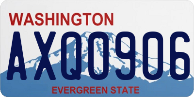 WA license plate AXQ0906