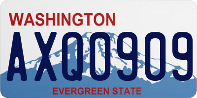 WA license plate AXQ0909