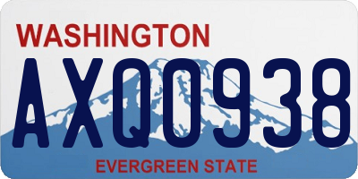 WA license plate AXQ0938