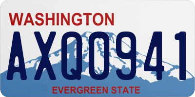 WA license plate AXQ0941