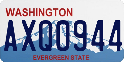 WA license plate AXQ0944
