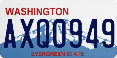 WA license plate AXQ0949