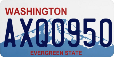 WA license plate AXQ0950