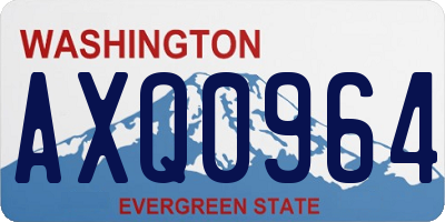 WA license plate AXQ0964