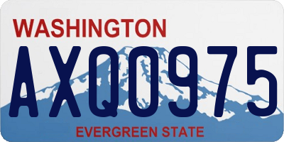WA license plate AXQ0975