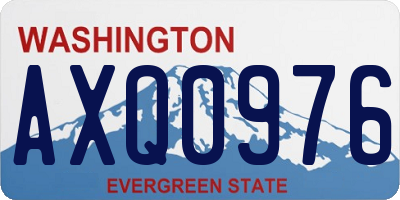 WA license plate AXQ0976