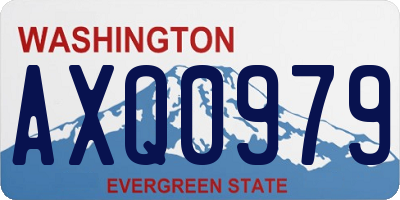 WA license plate AXQ0979