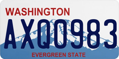 WA license plate AXQ0983