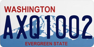 WA license plate AXQ1002