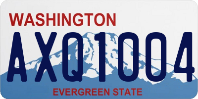 WA license plate AXQ1004