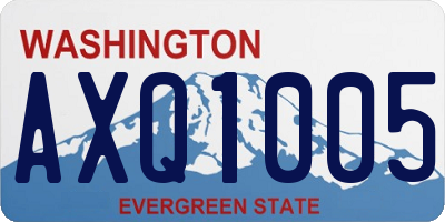 WA license plate AXQ1005