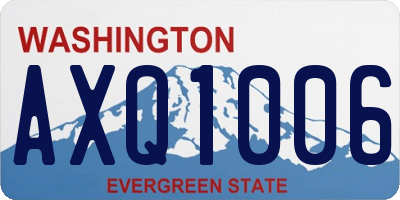 WA license plate AXQ1006