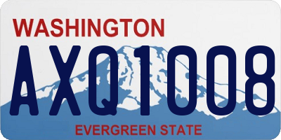 WA license plate AXQ1008