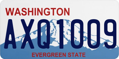 WA license plate AXQ1009