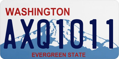 WA license plate AXQ1011