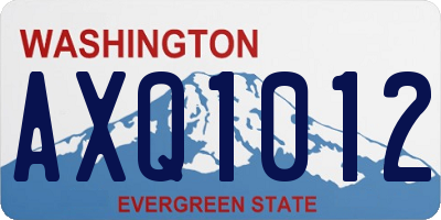WA license plate AXQ1012