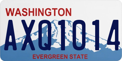WA license plate AXQ1014