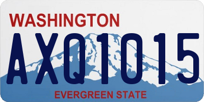 WA license plate AXQ1015