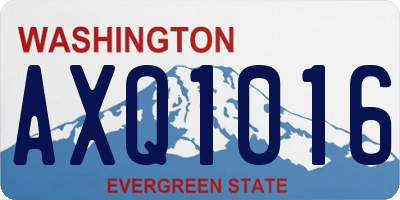 WA license plate AXQ1016