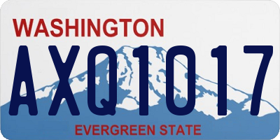 WA license plate AXQ1017