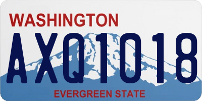 WA license plate AXQ1018