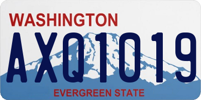 WA license plate AXQ1019