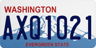 WA license plate AXQ1021